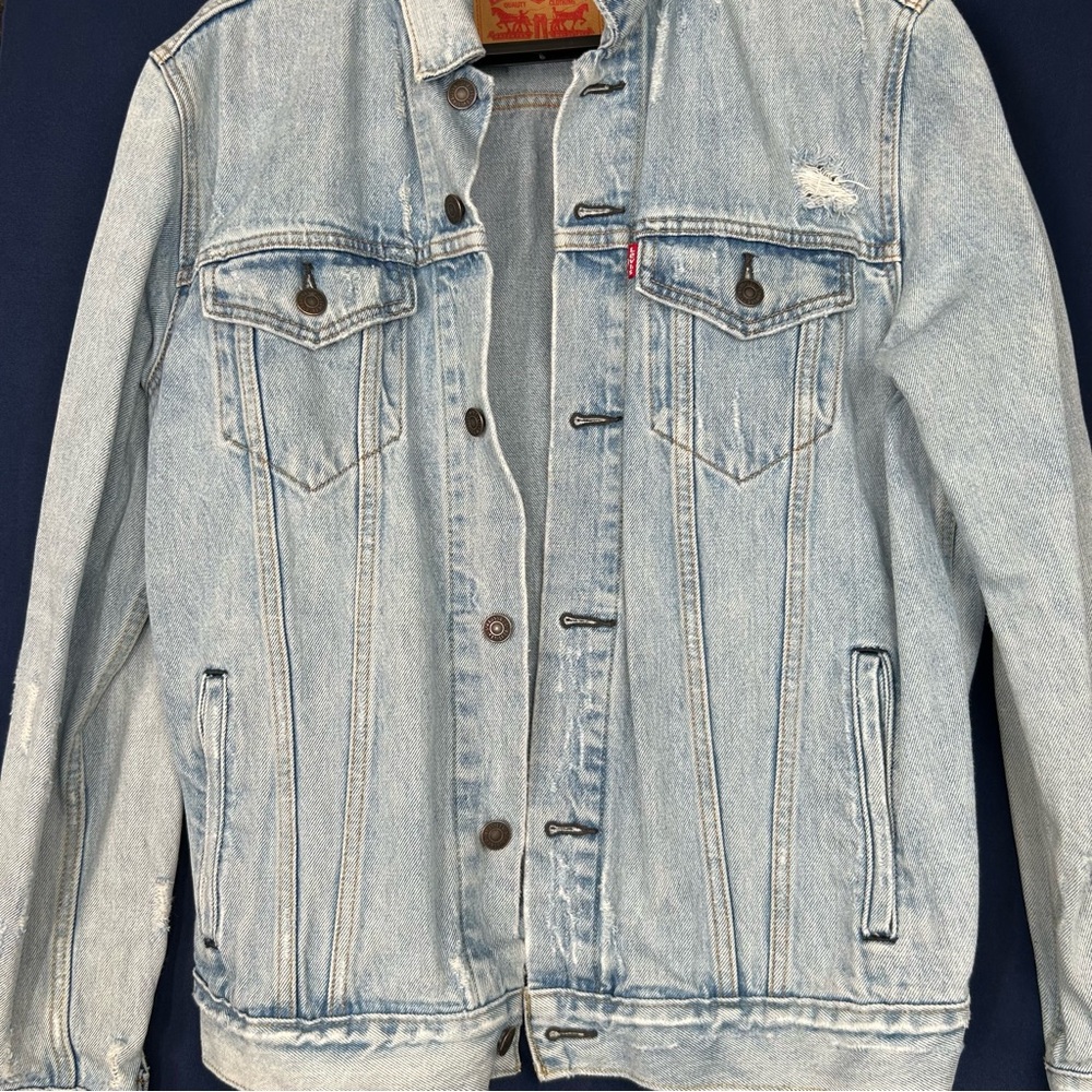 Levi's Men's Blue Denim Classic Jean Jacket Size Large - Picture 3 of 13